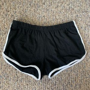 black cotton shorts